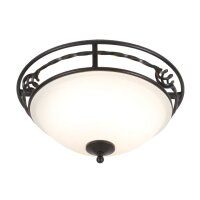 Plafonnier ANOUK Noir &Oslash;37cm 2xE27 Lampe