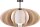 Plafonnier en bois Ch&ecirc;ne Beige Tissu E27 &Oslash;44 cm rond