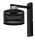 Applique M&eacute;tal Noir Argent&eacute; H:25 cm E27 petit mod&egrave;le