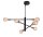 E27 Suspension or noir L:69 cm Multi-flamme