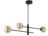 Lampe à suspension allongée verre ambre G9...