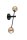 Applique Boule Ambre Verre M&eacute;tal &Eacute;blouissement faible P:17 cm
