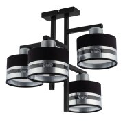 Plafonnier moderne m&eacute;tal plastique E27 faible...