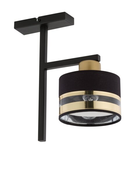 Lampe de plafond métal plastique L:15 cm E27 faible éblouissement