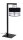 Lampe de chevet noir argent&eacute; m&eacute;tal 45 cm E27 petite