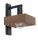 Applique murale bois m&eacute;tal noir cosy 15cm &eacute;troite