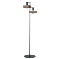 Lampadaire moderne noir métal bois lecture 160 cm...