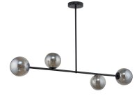 Boule Lampe de plafond Gris Verre Noir Métal E27...