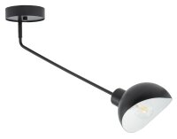 Plafonnier m&eacute;tallique noir blanc E27 exceptionnel