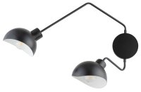 Applique murale moderne m&eacute;tal noir blanc E27 2...