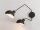 Applique murale moderne métal noir blanc E27 2 flammes