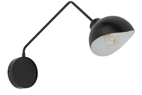 Applique Noir Blanc Métal H:30 cm E27 stylé