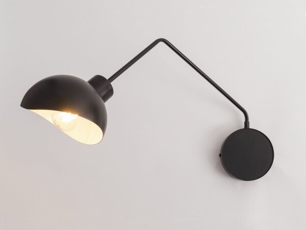 Applique Noir Blanc Métal H:30 cm E27 stylé