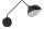 Applique Noir Blanc Métal H:30 cm E27 stylé