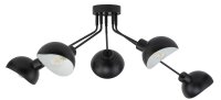 Plafonnier noir blanc élégant E27 120 cm de...