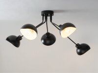 Plafonnier noir blanc élégant E27 120 cm de...