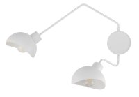 Applique blanche m&eacute;tal 2 flammes H:38 cm E27 Moderne
