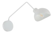 Applique blanche m&eacute;tal E27 P:65 cm simple flamme