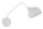 Applique blanche métal E27 P:65 cm simple flamme