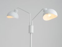 Lampadaire blanc à 2 flammes Lire en métal...