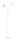 Lampadaire blanc à 2 flammes Lire en métal 164 cm stylé