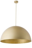 Lampe à suspendre dorée en métal...