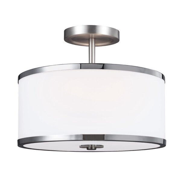 Plafonnier ILVY Chrome Blanc Ø32cm Lampe design