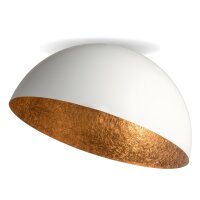 Plafonnier cuivre blanc petit &Oslash;35 cm E27 Loft Design