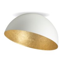 Lampe de plafond blanc or m&eacute;tal L:90 cm E27...
