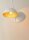 Lampe de plafond blanc or métal L:90 cm E27 décoratif