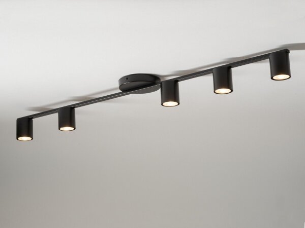 Plafonnier noir GU10 L:110 cm Multi-flamme Intemporel