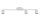 Plafonnier GU10 3 flammes métal blanc 70 cm de long
