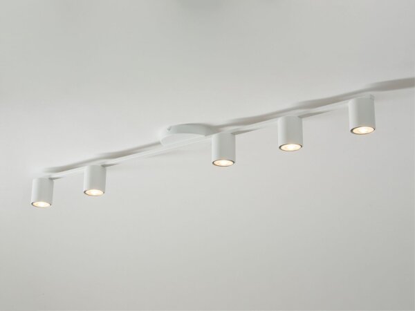 Plafonnier blanc Blanc Métal GU10 110 cm allongé