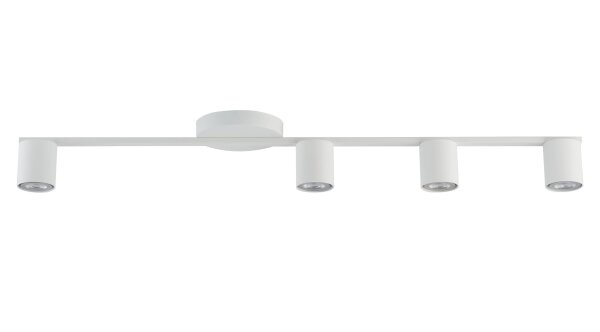 Plafonnier moderne GU10 blanc métal L:90 cm grand