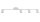 Plafonnier moderne GU10 blanc métal L:90 cm grand
