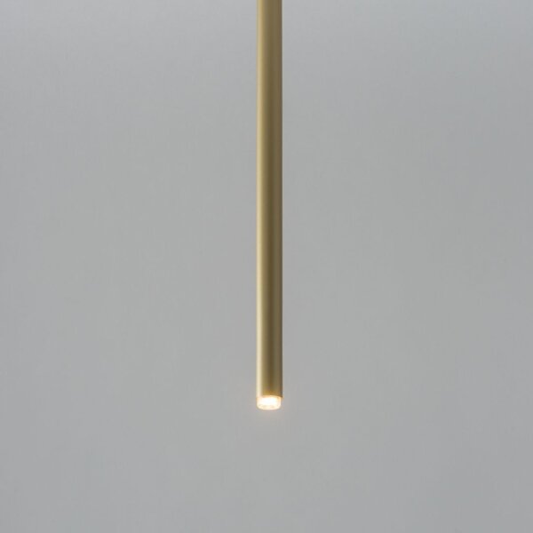 Petite lampe suspendue Or Cylindre Métal L:5 cm G9