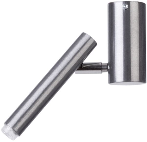 Spot mural argent métal flexible G9 cylindre accentué