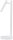 Lampe de table blanche cylindre m&eacute;tal 48 cm de haut G9 flexible