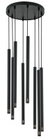 Lampe &agrave; suspendre ronde noire m&eacute;tal G9...