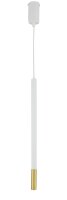 Lampe &agrave; suspendre Blanc Or Laiton H:50 cm G9...