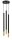 Suspension laiton noir or G9 16 cm 3 flammes