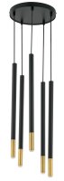 Suspension ronde noir or laiton &Oslash;25 cm...