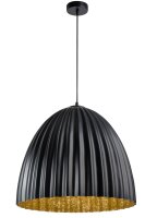 Lampe &agrave; suspendre noire or Loft ronde &Oslash;50...