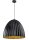 Lampe &agrave; suspendre noire or Loft ronde &Oslash;50 cm E27 m&eacute;tal