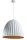 Loft Lampe &agrave; suspendre blanc cuivre m&eacute;tal cannel&eacute; &Oslash;50 cm E27