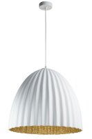 Suspension métal blanc or Ø70 cm E27 Loft...