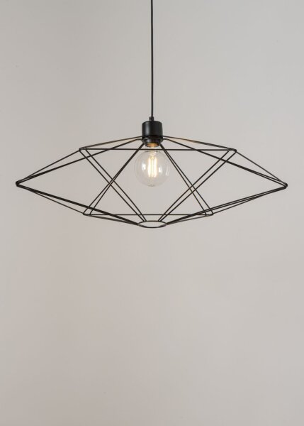 Suspension fil noir E27 0,8m L:73 cm grand