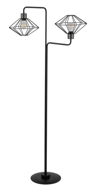Lampadaire Noir Métal Fil H:160 cm E27 décoratif