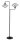 Lampadaire Noir Métal Fil H:160 cm E27 décoratif