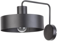 Applique noire m&eacute;tal E27 H:23 cm Design r&eacute;tro